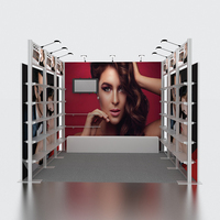 Stand d'exposition modulaire en aluminium SEG 10x10 avec impression personnalisée, étagères TV, stand portable pour salon professionnel