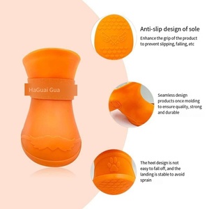 New Eco-Friendly Pet Silicone Waterproof Anti-dirty Non-slip Soft Sole Rain <b>Shoes</b> for Small <b>Dogs</b> Cute Design - Product Image 2