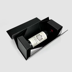 High-end Custom Waterproof UV Coating <b>Magnetic</b> Luxury Folding Paper Gift <b>Box</b> with Embossed Sponge Lining for Wine and Whiskey - Product Image 5