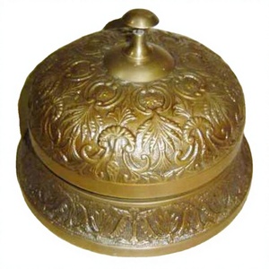 Metal Crafts Desk Bell Engrave Design Decorative Table Bells Premium Quality Luxury Bells For Calling Use Table <b>Decoration</b> Item - Product Image 1