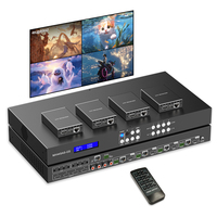 Commutateur matriciel HDMI 4x4 4K sans coupure avec extension mur vidéo multivue 60M 4K60Hz HDR HDMI 2.0