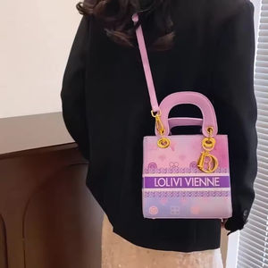 Bolso de Mano Cruzado de Cuero Genuino para Mujer, con Diseño de Letras, Cierre de Cremallera, Estilo Moderno - Product Image 5