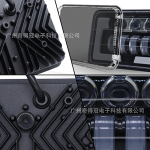 ไฟหน้ารถมอเตอร์ไซค์ Jiaxingsheng 7-Bead Square Wrangler LED IP67 ระบบไฟส่องสว่างสำหรับรถจักรยานยนต์ - Product Image 5