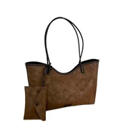Sac fourre-tout vintage urbain minimaliste à porter sous le bras, avec fermoir magnétique, fermeture éclair, poche cachée, grande capacité, en cuir microfibre, à porter à l'épaule