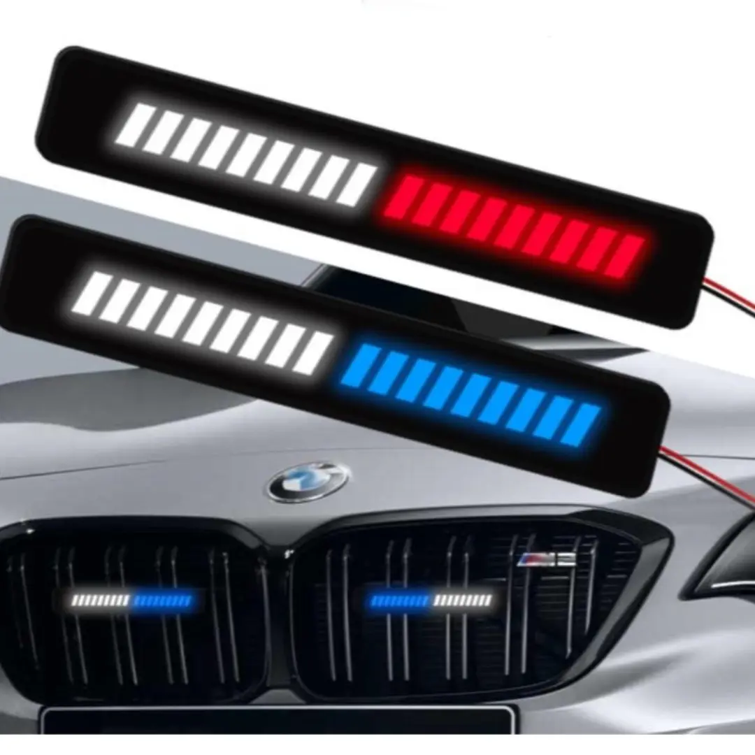 車のロゴLEDライト車のフロントグリルエンブレムバッジ照明付きデカールステッカーカーチューニング用の高品質アクセサリー