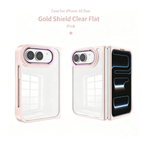 Coque de téléphone transparente à dos plat, anti-rayures, anti-taches, avec cadre à couverture intégrale et alignement parfait, couleurs assorties, pour iPhone Duo