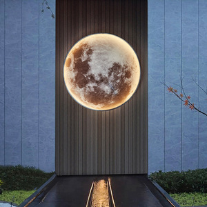 Lámpara de Pared LED para Exteriores con Forma de Luna, 30 cm, 50 cm, 60 cm, 80 cm, 100 cm, Regulable, Decorativa, para Villa, Pasillo, Entrada - Product Image 2
