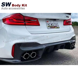 Difusor de Parachoques Trasero 3D de Fibra de Carbono para <span class=keywords><strong>BMW</strong></span> Serie 5 G30 G38 F90 <span class=keywords><strong>M5</strong></span> Lci de 4 Puertas, Alerón Trasero, <span class=keywords><strong>Precio</strong></span> al por Mayor - Product Image 5