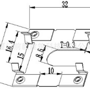 Serre-câble en acier inoxydable pour protection contre la foudre, largeur 32 mm, avec trous de fixation et conception en forme de U - Product Image 1