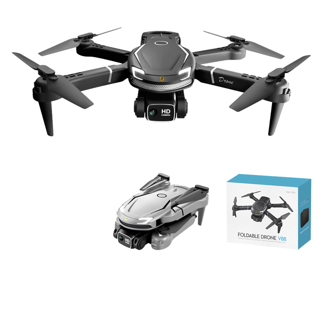 V88 HD Remote Control Beginner Plastic Drone Dual Camera Aerial Photography Long Endurance Fixed Height for Foreign