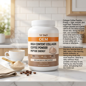 Private LabelOEM/ODM High Content Collagen Coffee <b>Powder</b> Grass Fed Peptide Zero Sugar Support Skin Hair Nails Joint Boost Energy - Product Image 6