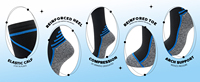 Chaussettes de compression pour hommes et femmes, mi-mollet, infirmière, grossesse, course à pied, voyage, athlétiques, personnalisées, 20-30 mmhg