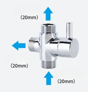 دش ، G1/2 "النحاس الصلب العالمي 3 طرق مكونات الاستحمام البديلة - Product Image 5