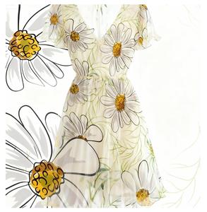 Impression numérique personnalisée 100% polyester jaune floral soyeux luxe Satin mousseline de soie pour l'extérieur meilleure vente de tissu pour femmes - Product Image 3