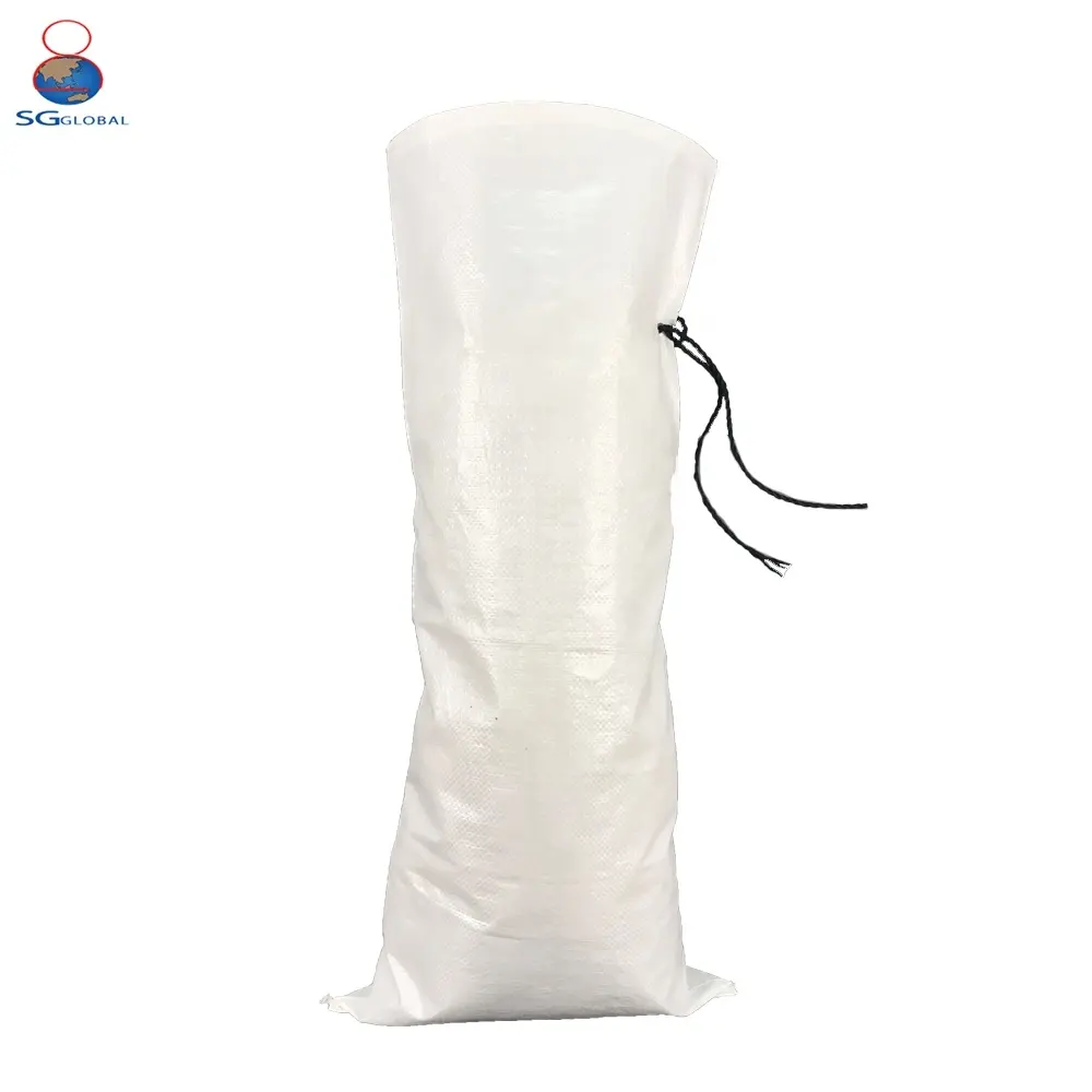 100new material plastic 25kg 50kg PP woven bag waste polypropylene bags construction 50kg custom plastic sand bag black color