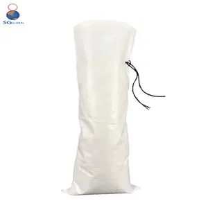 100new materiale plastica 25kg 50kg PP sacchetto tessuto rifiuti sacchetti di polipropilene costruzione 50kg sacchetto di sabbia di plastica personalizzato colore nero