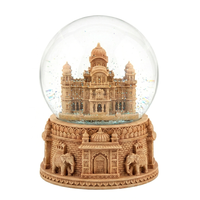 Production personnalisée de globes à neige de style européen pour les maisons des Émirats arabes unis, globes à neige en résine, souvenirs et cadeaux, globe à eau de 100 mm