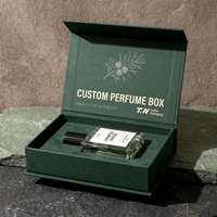 Scatola Regalo di Lusso Personalizzata Verde per Eau De Parfum e Espositore Magnetico per Profumi con Scatola di Carta per Fragranze