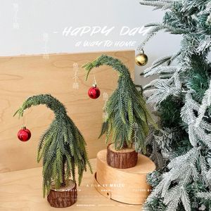 Árbol de Navidad Torcido de 30 cm, Decoración de Escritorio en Miniatura, Estilo Europeo, para Navidad - Product Image 5