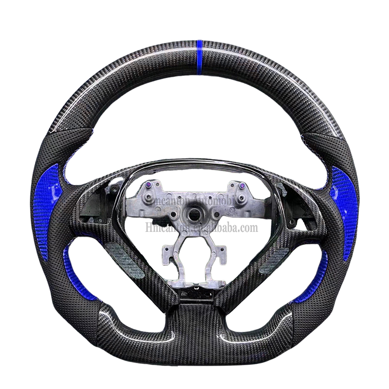 carbon+leather+frame+blue stitching+blue top strip