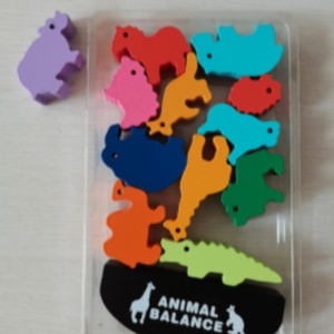 Bloques Apilables de Diseño Creativo, Animales de Madera, Dinosaurios, Juego de Equilibrio Interesante, Coordinación Mano-Ojo, Juguete Educativo Temprano - Product Image 6
