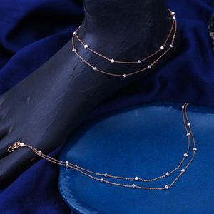 Chaînes de cheville à perles superposées élégantes, bijoux de mode, accessoire de pied de créateur, bracelet de cheville tendance et stylé - Product Image 1