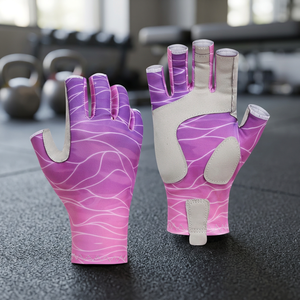 Professional Fishing Gloves UV Protection Ice Silk High Stretch Non <b>Slip</b> <b>Half</b> Finger Outdoor Angling Gloves Custom Logo MOQ - Product Image 3