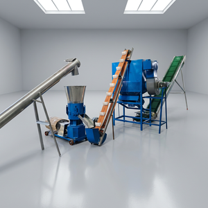 Machine de production d'aliments <span class=keywords><strong>pour</strong></span> animaux et volailles à usage commercial, 1-2 TPH, <span class=keywords><strong>granulés</strong></span> de 2,5 mm et 3,5 mm <span class=keywords><strong>pour</strong></span> poulets de chair et <span class=keywords><strong>poules</strong></span> <span class=keywords><strong>pondeuses</strong></span> - Product Image 1