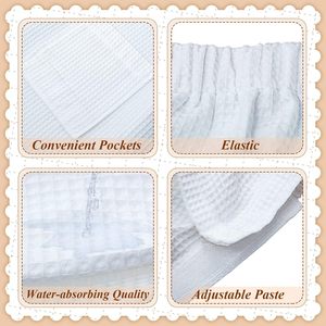 Peignoir de <span class=keywords><strong>spa</strong></span> gaufré personnalisé avec logo pour femmes, serviette professionnelle pour esthéticiennes, peignoirs faciaux pour la douche, la plage, le dortoir - Product Image 5