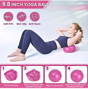Kit d'accessoires de <span class=keywords><strong>Pilates</strong></span> : Bande de résistance, ballon de yoga, cercle magique, anneau de <span class=keywords><strong>Pilates</strong></span> – Durable, écologique et multifonctionnel - Product Image 5
