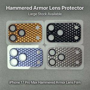 Protection d'objectif d'appareil photo en verre 9H anti-reflet et anti-traces de doigts à texture martelée professionnelle pour iPhone 18 Pro Max - Product Image 1