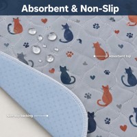 Tapis pour animaux de compagnie AOSEN, lavable, imperméable, antidérapant, absorbant, réutilisable, avec dessus matelassé pour cage, canapé, maison, impression personnalisée acceptée