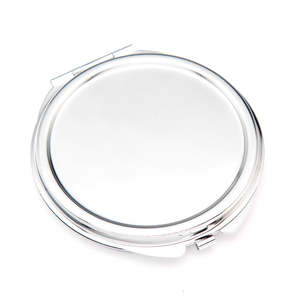 Mini Round <b>Compact</b> 2x Double-Sided Folding Pocket Metal Makeup <b>Mirror</b> 6cm Gold-Plated Rose Gold Silver - Product Image 4