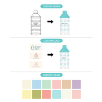 Boîte de rangement portable en plastique sans BPA pour collations et lait en poudre pour bébé, sécurisée pour les enfants de 0 à 12 mois