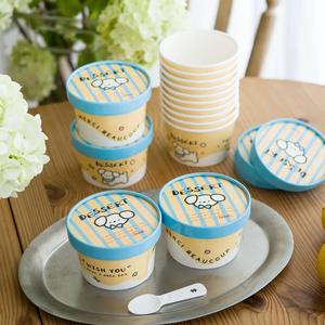 Vaso de Postre Desechable Personalizado, Ecológico, Impreso en Fábrica, Tazón de Papel para Helado con Tapa - Product Image 6