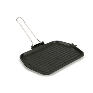 Ilsa Bistecchiera Ghisa Smaltata C con Asa Plegable 21 x 30 cm, Suministros para Hostelería y Catering al por Mayor - Product Image 1