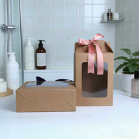 Nouvelle boîte d'emballage pour produits de soins personnels, boîte en papier personnalisée avec fenêtre en PET, boîtes cadeaux portables