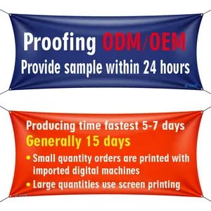 2023 nouveau produit Sublimation imprimé coton tissu drapeaux personnalisés avec Logo impression personnalisée 3x5 bannière Double face