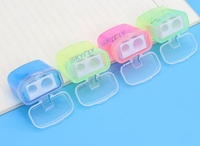 Taille-crayon double en plastique de haute qualité-en vrac pour étudiants professionnels et cadeau en gros pour usage de bureau