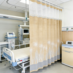 Cortinas Divisorias de Privacidad Esun, Antimicrobianas, Ignífugas, Opacas, Aislantes, de Poliéster/Lino Jacquard - Product Image 2