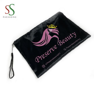 2023 popüler zip toz torbası saten peruk çanta özel logo - Product Image 1