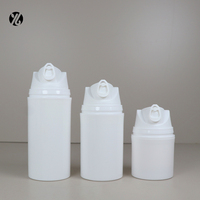 Emballage de soins de la peau écologique, flacon pompe sans air en plastique avec pompe blanche