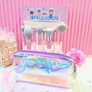 Hobbyface — brosse de maquillage couleur rose, 8 pièces, manche en bois, logo personnalisé, <span class=keywords><strong>pinceaux</strong></span> cosmétiques, vente en gros - Product Image 3