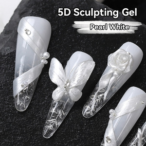 Gel de Sculpture 3D pour Ongles Blanc Perle, Sans Résidu, Texture Bonbon, Gel de Modelage et de Sculpture en Pot pour Salon de Manucure et Art des Ongles - Product Image 6