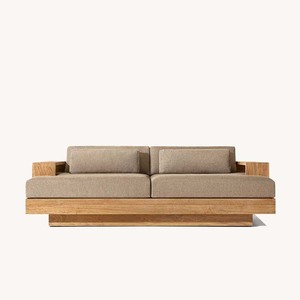 Ensemble de canapés de luxe modernes en rotin pour l'extérieur, mobilier de jardin durable en bois de teck pour terrasses, restaurants, piscines, hôtels, parcs et cours. - Product Image 4