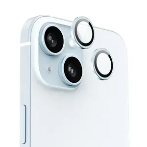 מגן עדשות מצלמה באנגלס GIA ספיר לאפל iPhone15 iP15plus לטלפונים ניידים מגן עדשות עיני נשר עם פוזיצ'ר