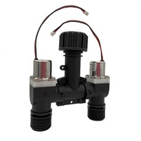 Vanne solénoïde à double tube à basse pression à verrouillage 3/4 pouce DC 6v 12v pour le contrôle de l'eau, vanne de contrôle de l'eau pour l'irrigation de jardin, minuterie