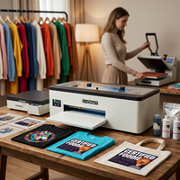 A3 13 inci DTF langsung ke Film Printer dengan Curing Oven dan mesin Hot Press T-shirt mesin cetak