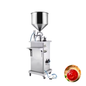 Remplisseuse semi-automatique certifiée CE pour base de fondue chinoise/sauce chili, plage de remplissage 50-1000 ml, trémie 40 L, acier inoxydable 304 - Product Image 1