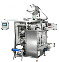 Machine automatique multi-voies à scellage 4 côtés haute productivité, facile à utiliser, pour sacs métalliques, avec surveillance à distance pour l'industrie agroalimentaire